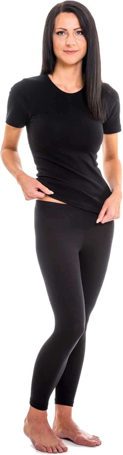HERMKO 1800 3er Pack Damen Kurzarm Unterhemd aus 100% Bio-Baumwolle S Schwarz, S Schwarz