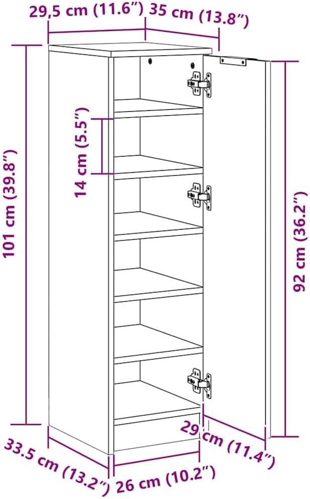 vidaXL Schuhschrank Schuhregal Schuhablage Schuhständer Schuhaufbewahrung Schuhtruhe Schuhorganizer