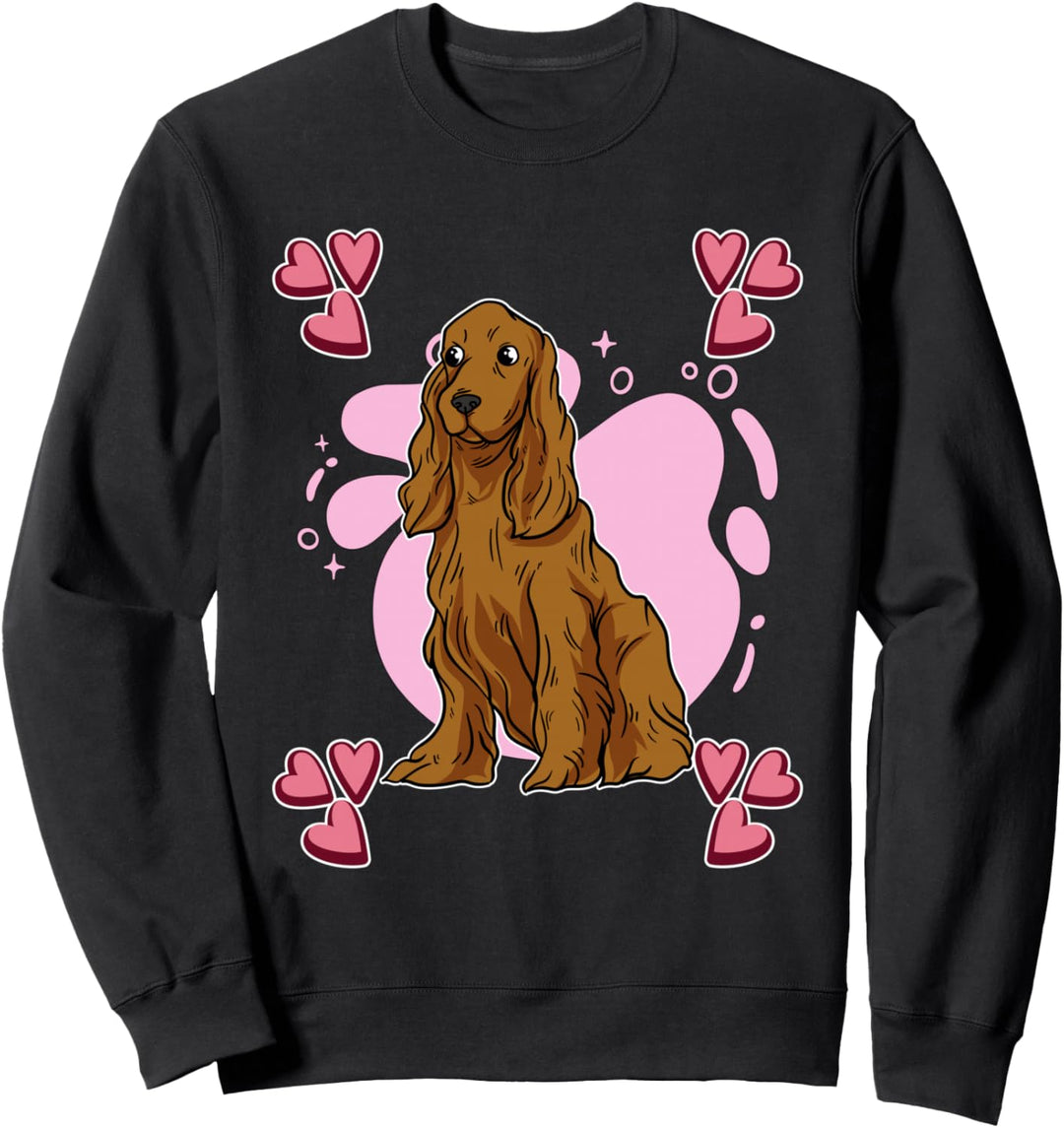 Damen Cocker Spaniel Zeichnung Mädchen Cocker Spaniel Sweatshirt