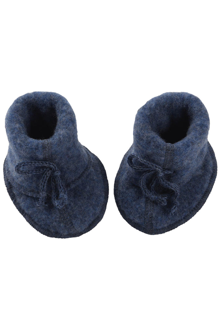 Engel Natur Baby Schühchen mit Bändel aus Wollfleece 0-3 Monate Blau Melange, 0-3 Monate Blau Melang