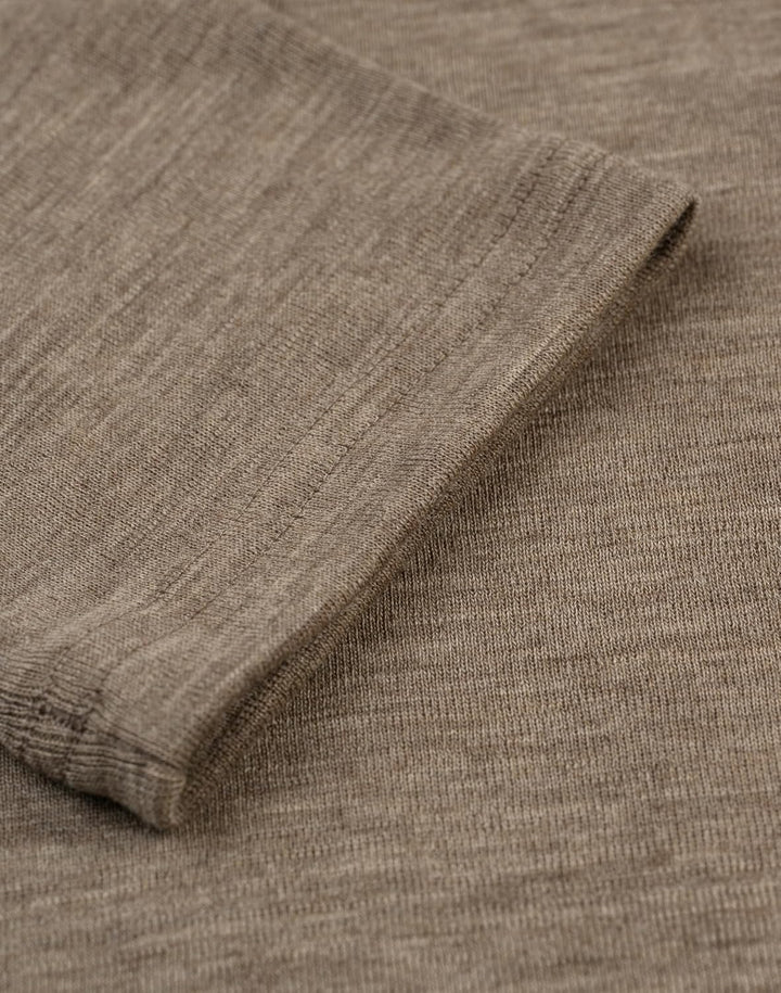 Dilling Damen T-Shirt aus Merinowolle 34 Braun Meliert, 34 Braun Meliert