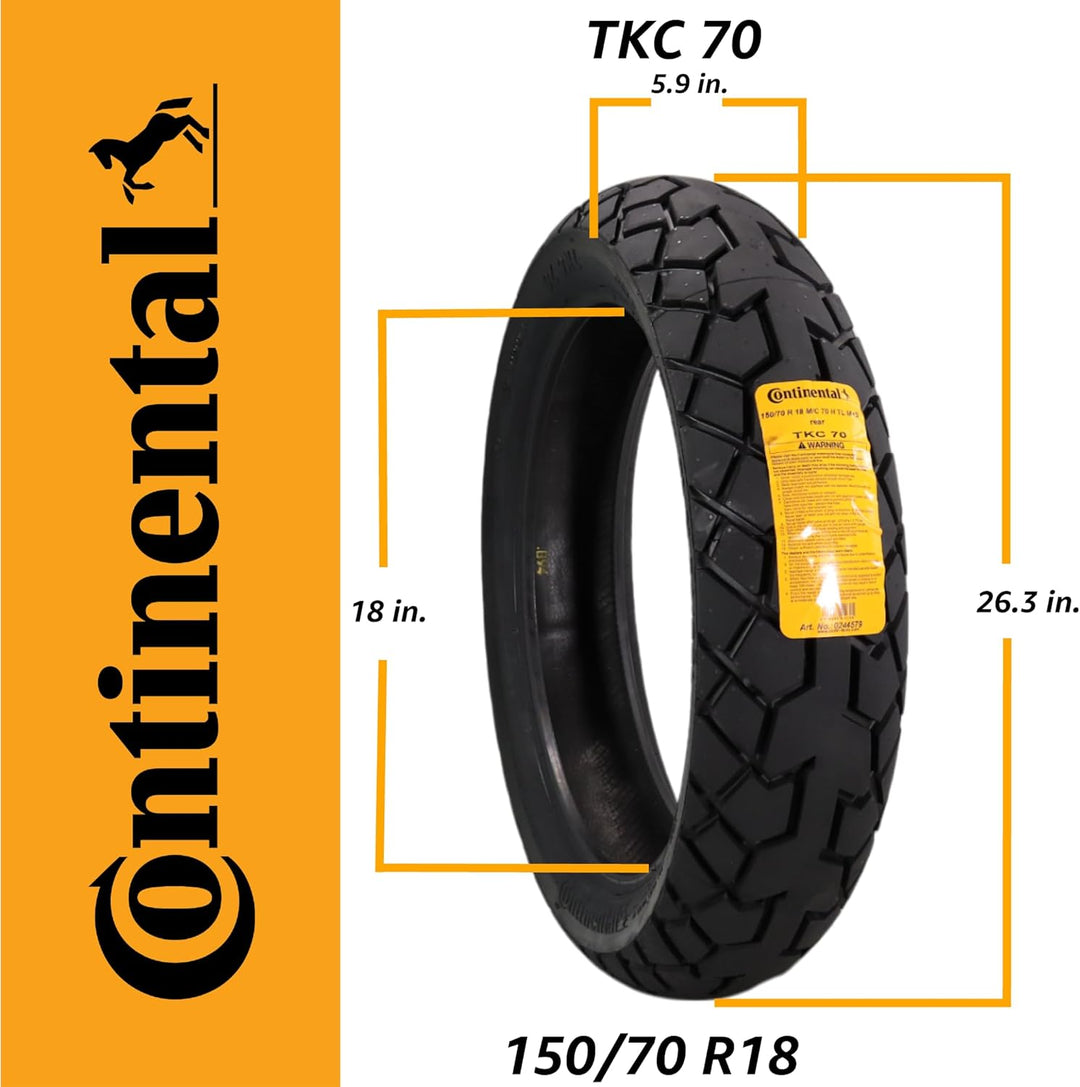 Continental TKC70 TL M+S - 150/70/R18 70H - A/A/70dB - Ganzjahresreifen (Motorrad)