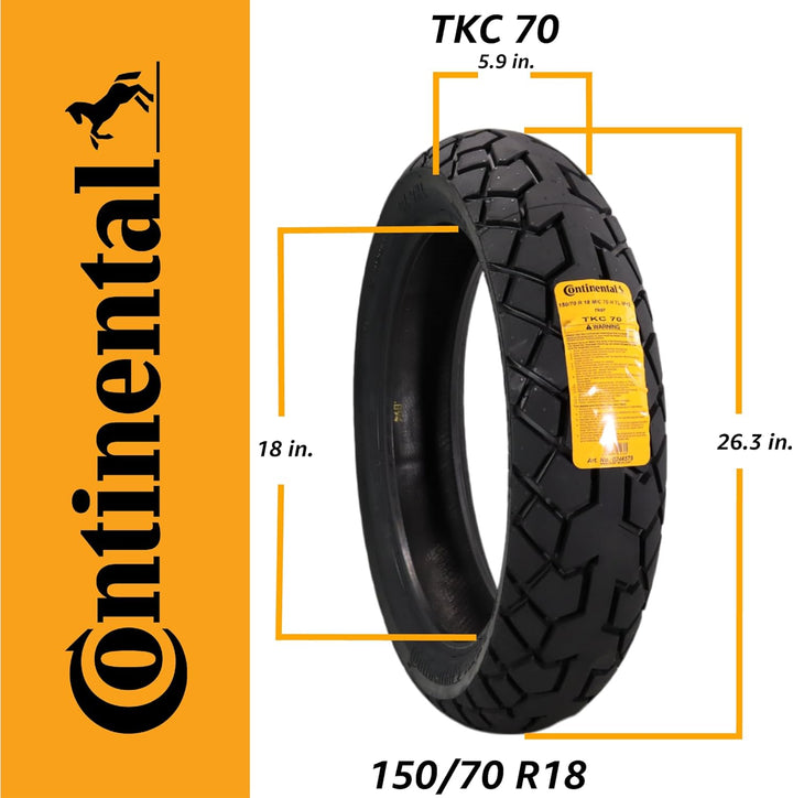 Continental TKC70 TL M+S - 150/70/R18 70H - A/A/70dB - Ganzjahresreifen (Motorrad)