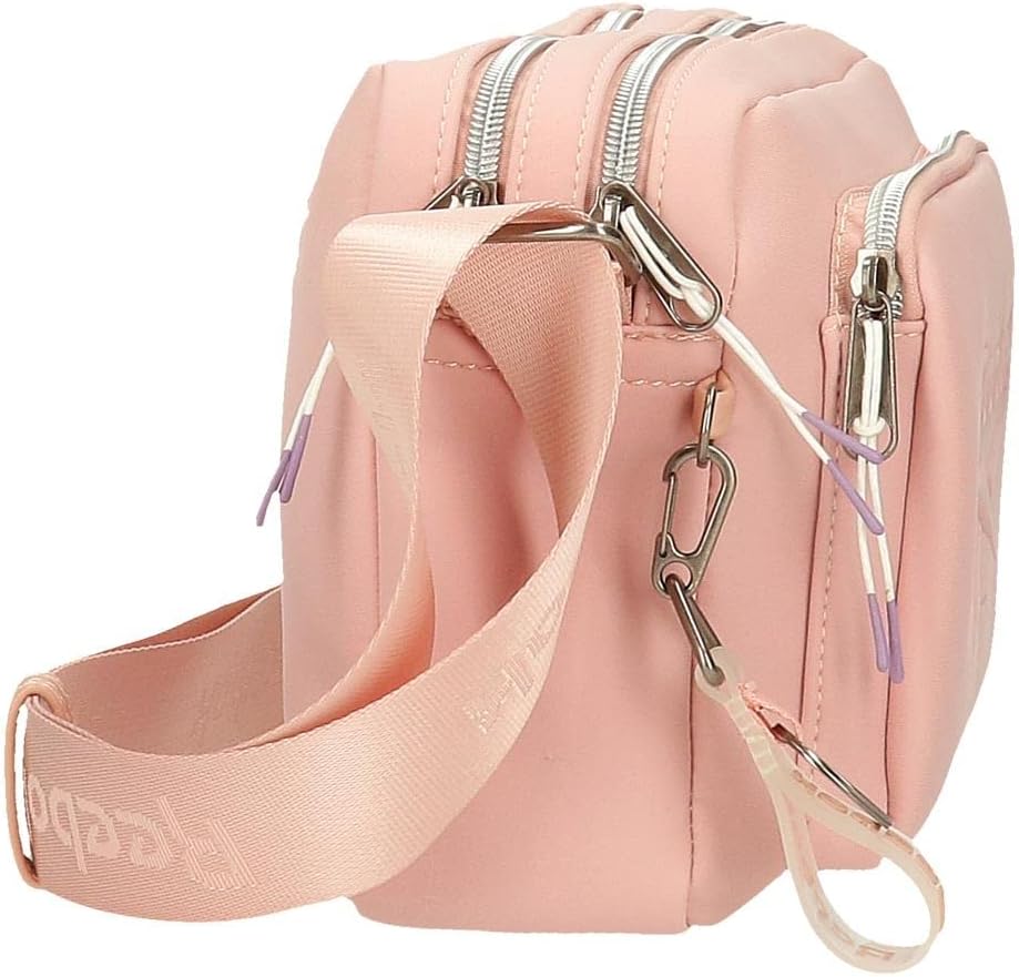 Reebok Noah Flache Umhängetasche Rosa 19x13x3 cm Polyester Bandolera plana Nackt, Bandolera plana Na