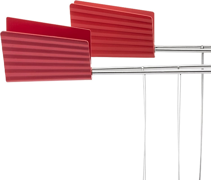 Alessi Plissé MDL08RA R - Design Set Bestehend aus Zwei Toasterzangen, aus Edelstahl und aus Thermop