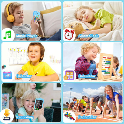 Mingfuxin Kinder Handy, Pretend Smartphone für Kinder Mädchen Jungen, 2,8 Zoll Touchscreen Telefon U