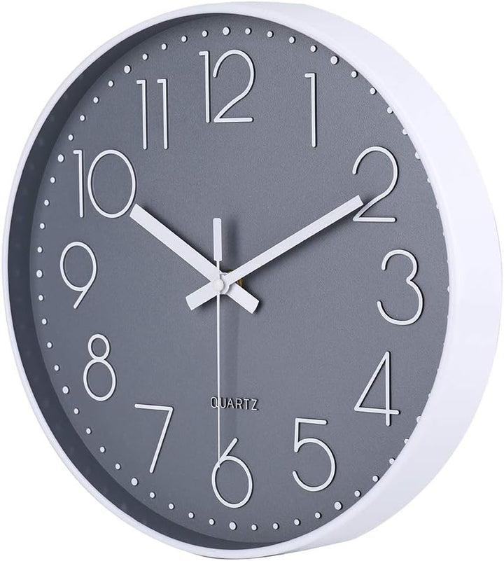 jomparis 33cm Modern Quartz Lautlos Wanduhr Schleichende Sekunde ohne Ticken Analoge Wanduhr Dekor f