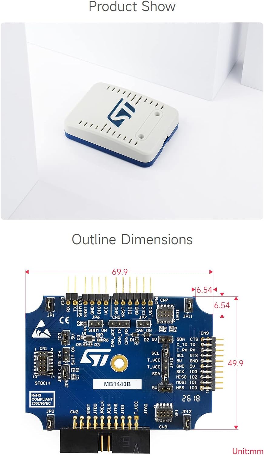 Waveshare STLINK-V3SET Modular in-Circuit Debugger and Programmer for STM32/STM8 Microcontrollers St