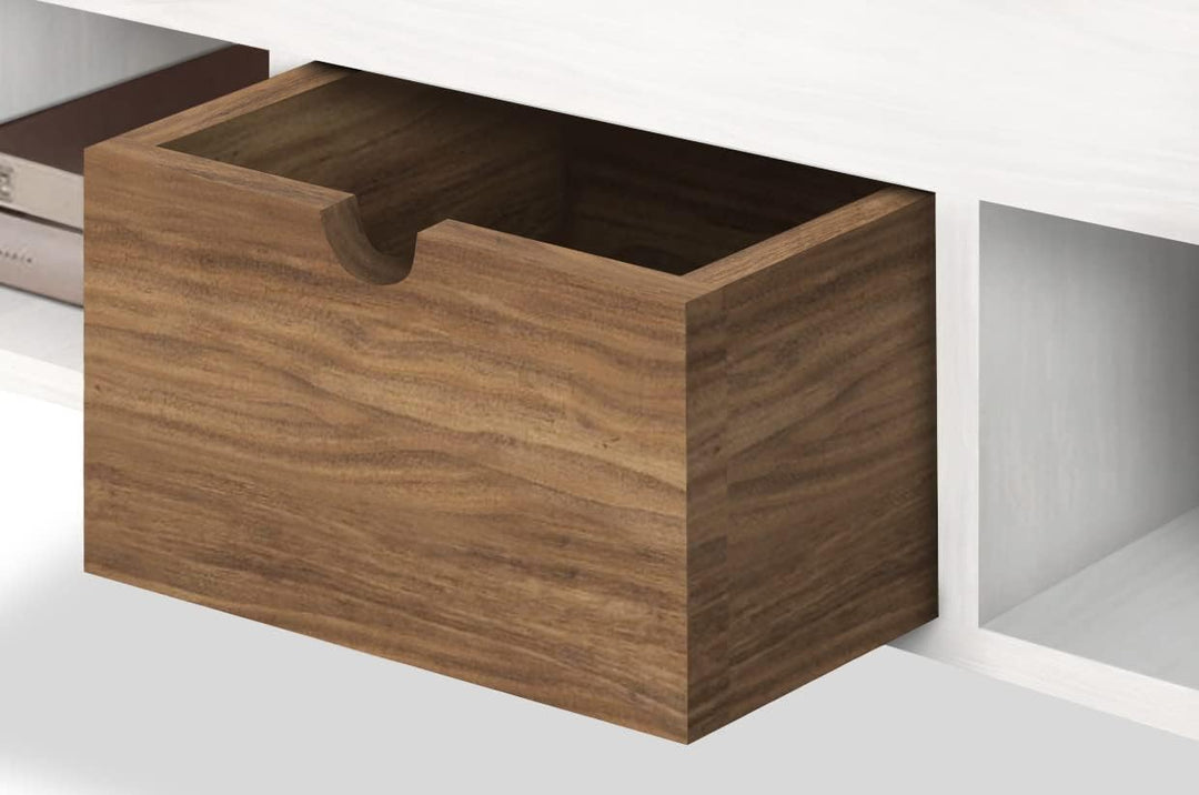 HOGAR24 ES Atelier Tisch, Holz. Weiss und gewachst, 100 x 50 x 47 cm