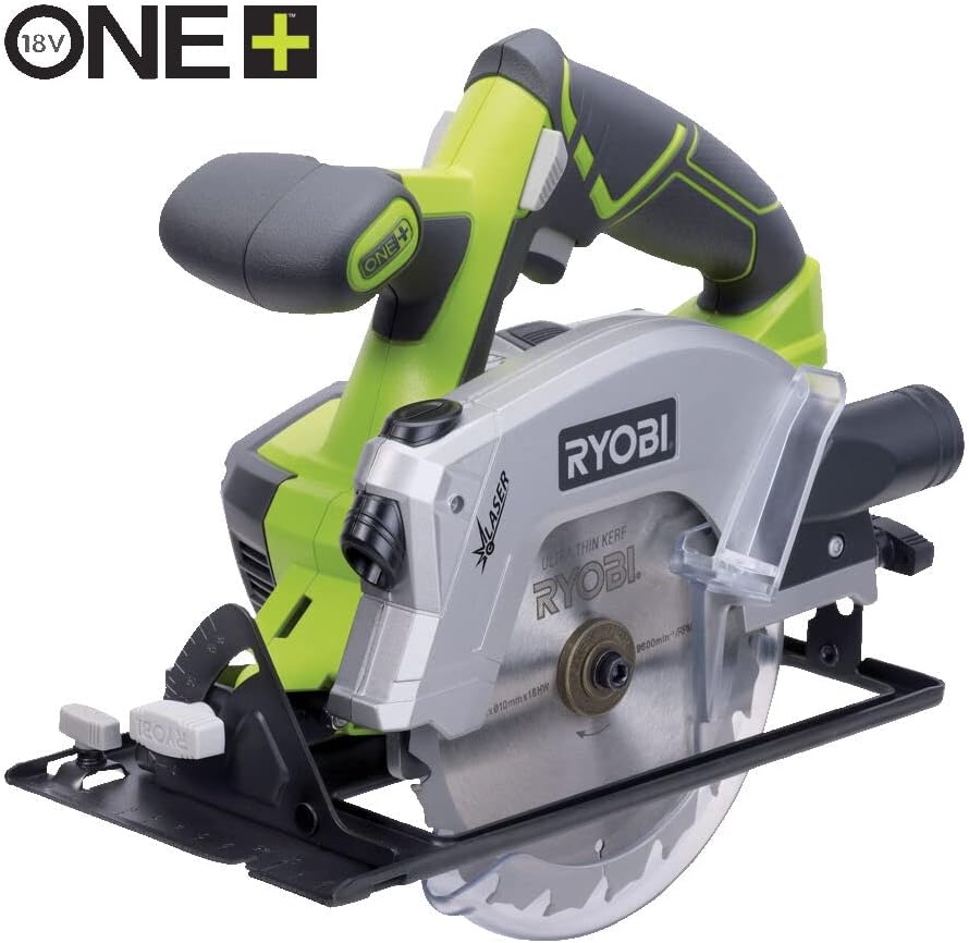 RYOBI - Kombination 4 Werkzeuge, 18 Volt, One+: Bohrmaschine + Stichsäge + Kreissäge + LED-Lampe + 2