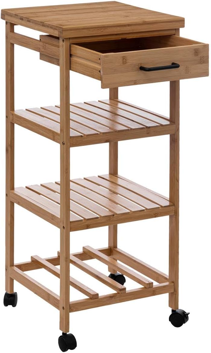 5five - beistelltisch 3 ebenen mittel modell "linha" bambus