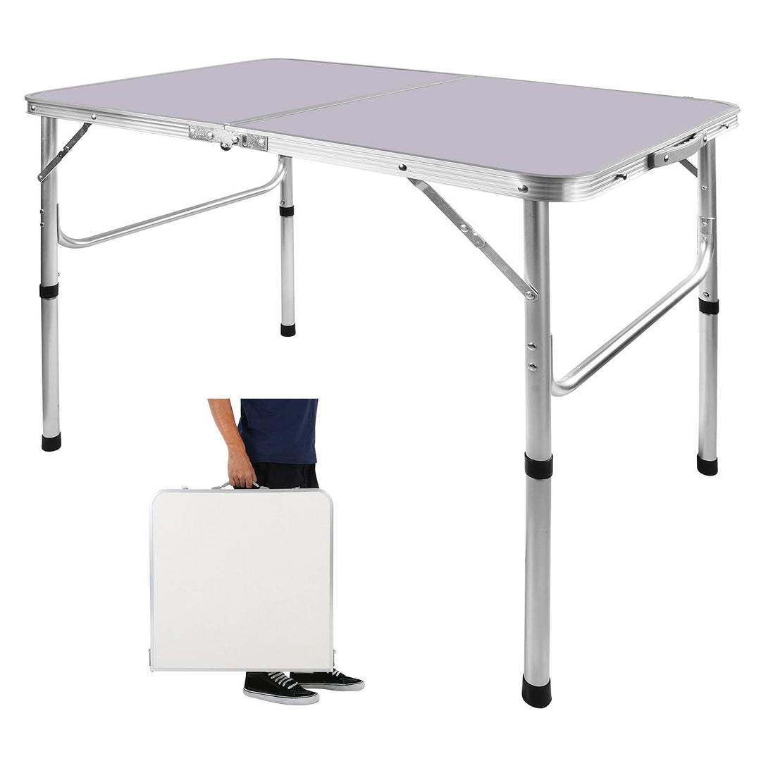 Campingtisch Aluminium Klapptisch mit Griff, Leichter Aluminiumtisch, 30kg Belastbarkeit, mit verlän