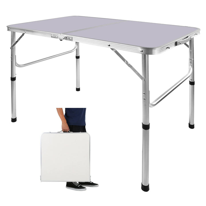Campingtisch Aluminium Klapptisch mit Griff, Leichter Aluminiumtisch, 30kg Belastbarkeit, mit verlän