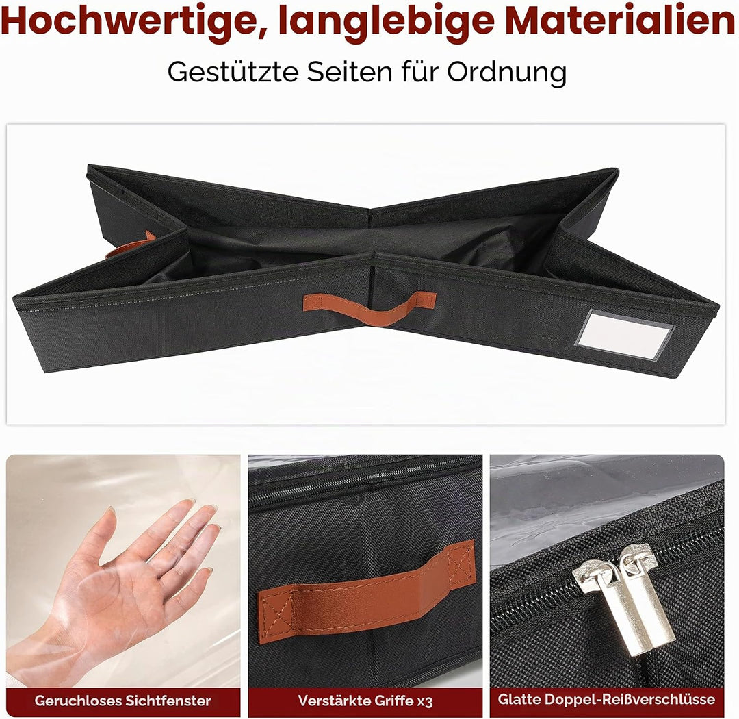 KitHreo Unterbettkommode mit Rollen, 2 Stück Unterbett-Aufbewahrungsbehälter, rollender Unterbett-Or
