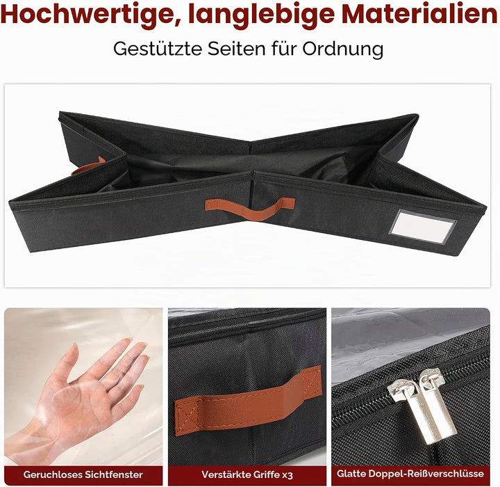 KitHreo Unterbettkommode mit Rollen, 2 Stück Unterbett-Aufbewahrungsbehälter, rollender Unterbett-Or