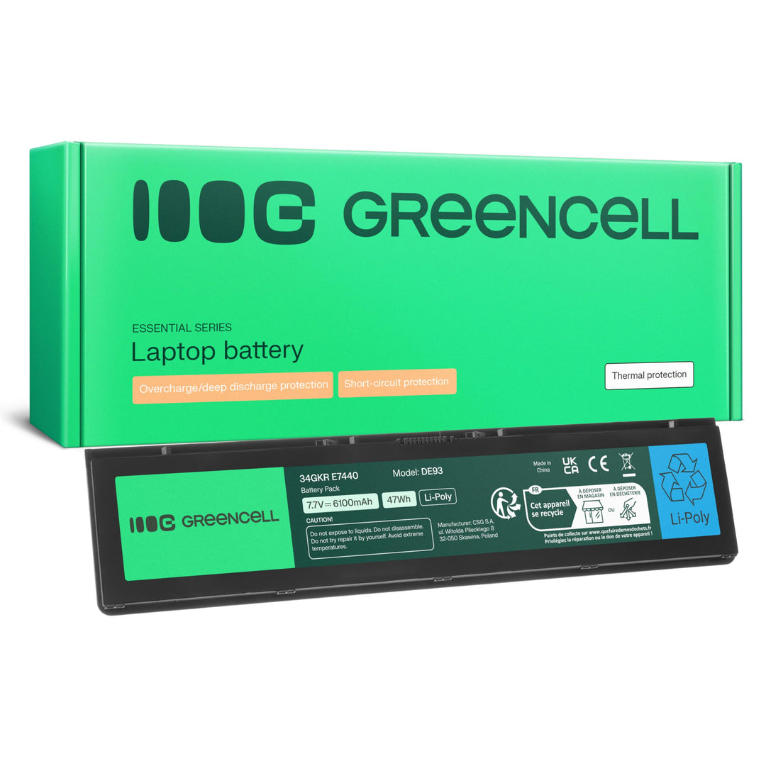 Green Cell Laptop Akku 34GKR 3RNFD PFXCR 909H5 F38HT WVG8T 0909H5 0WVG8T 451-BBFS für Dell Latitude