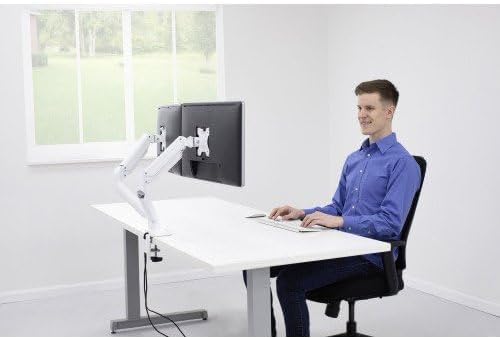 Fellowes Monitor Halterung für 2 Monitore bis je 32 Zoll (81,28 cm) - Platinum Series Monitor Arm mi
