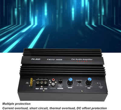 PA 80D 12V 1000W Mono Car High Power Audio Verstärkerplatine Leistungsstarker Bass-Subwoofer-Verstär