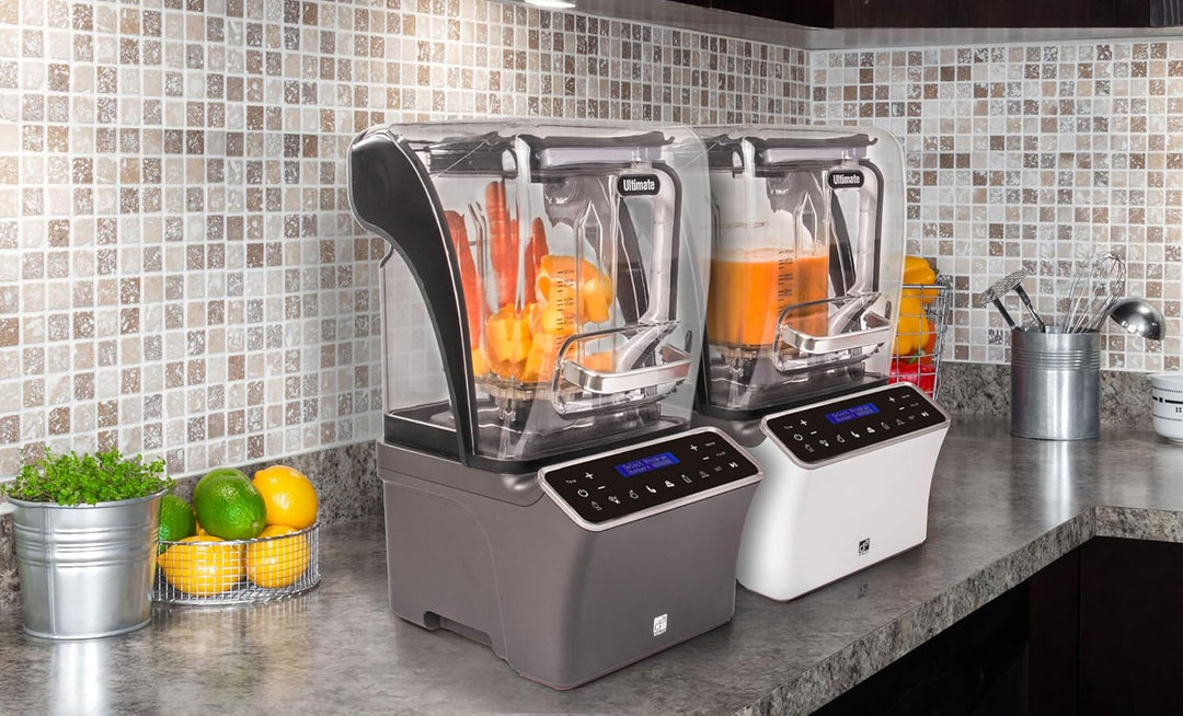 Blender G21 Ultimate White, 1.500 W, 28.000 U/min, Behälter von 1,2 l, Touchscreen, 6 Mischprogramme