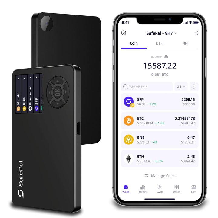 SafePal S1 – Cryptocurrency Hardware Wallet, sichere Aufbewahrung privater Schlüssel, Kühlspeicher f