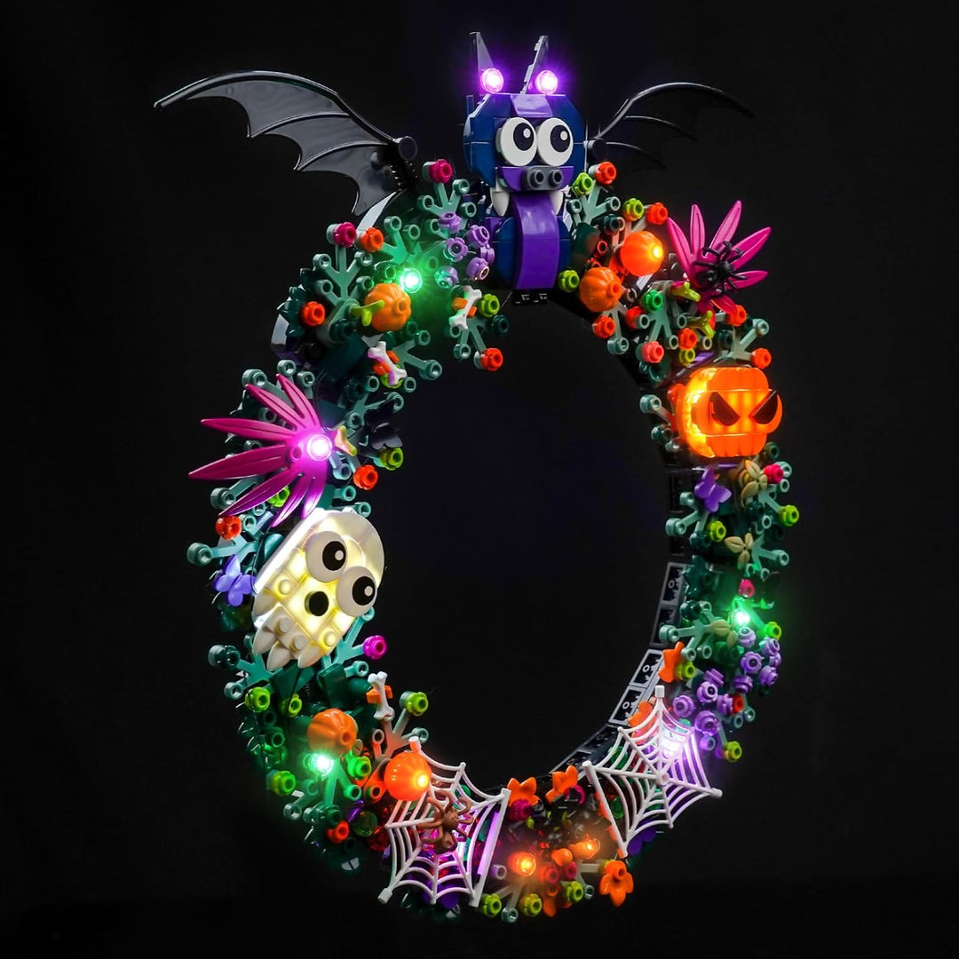 BrickBling Licht-Kit Kompatibel mit Lego Halloween Wreath 40825 (Kein Modell), Dekorationsbeleuchtun