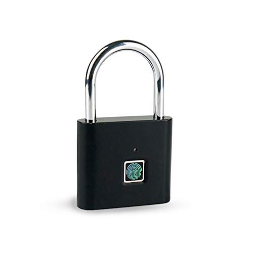 Fingerabdruck Schloss,Fingerabdruck Vorhängeschloss,Smart Schloss mit Wasserdicht,USB-Aufladung Biom