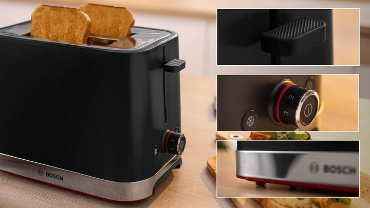 Bosch TAT4M223 Toaster 2 Scheiben 950 W schwarz Edelstahl