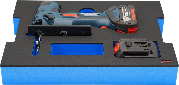 𝖠𝖯𝖳𝖤𝖷 Schaumeinlage passend für Bosch Professional Akku-Stichsäge GST 18V-Li S für L-Boxx 102 G4, 13