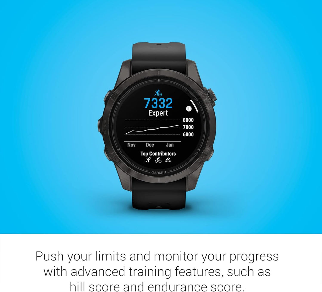 Garmin epix Pro (Gen 2) Sapphire Edition, 42 mm, Hochleistungs-Smartwatch, fortschrittliche Training