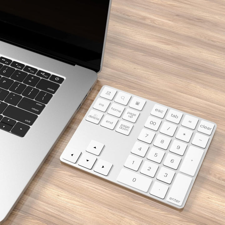 Cateck Bluetooth Ziffernblock 34 Tasten Nummernblock NumPad kabellose Nummer Tastatur wiederaufladba
