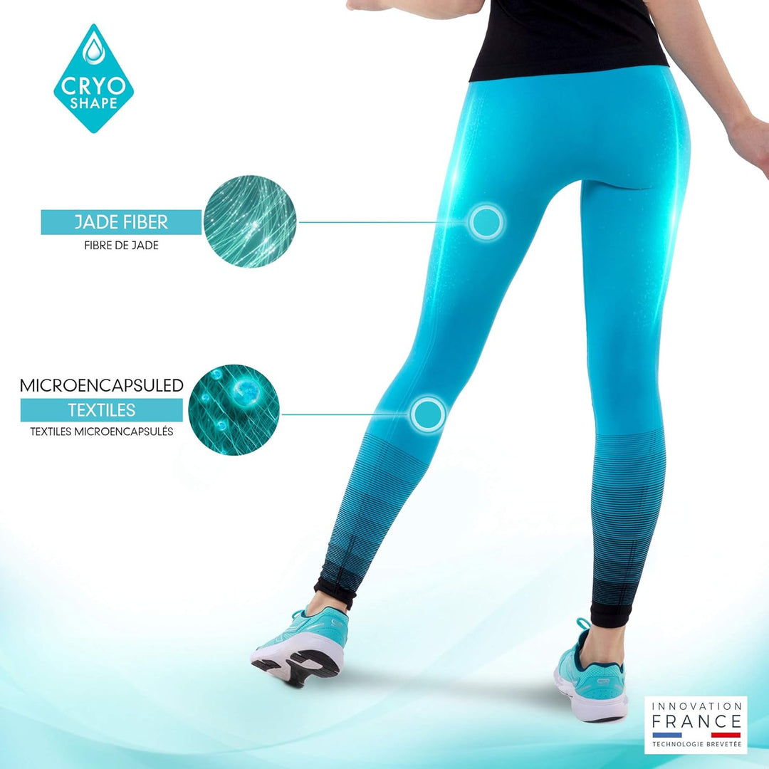 Damen Legging Minceur L Blau, L Blau