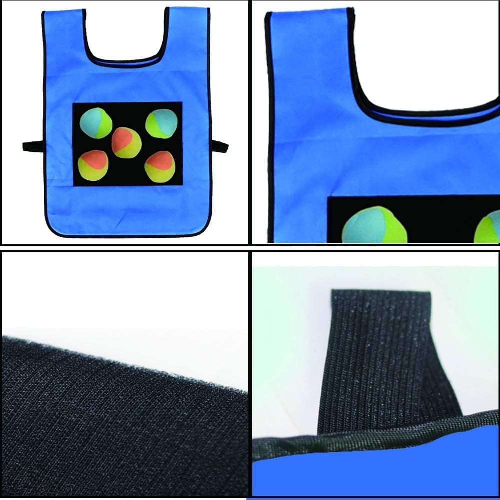 BEOIUCZZY 2 Stück Sticky Ball Weste, Völkerballspiel Set Völkerball Spielset Klettballspiel für Elte