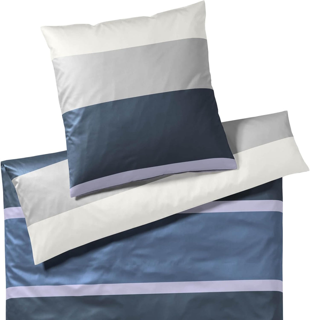 JOOP! Mako-Satin-Bettwäsche-Garnitur 4095 Mood Farbe Aqua Grösse 155x220cm+80x80
