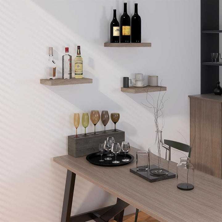EUGAD Wandregal Wandboard 2er Set Hängeregal Holz Board Modern Eiche Gelb 40x22,9x3,8cm 0114QJ-2 Eic
