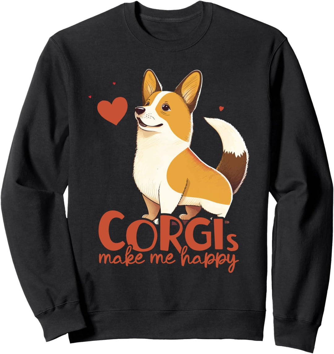 Corgi Hund mit Herz Dekoration, Corgilove. Sweatshirt