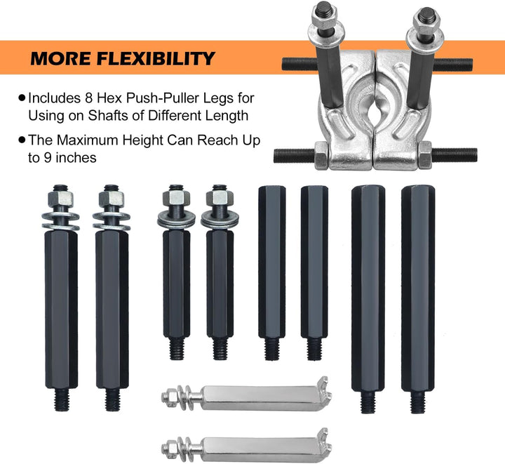 Lagerabzieher-Werkzeugsatz 14 Stück Lagerabzieher Set Trennmesser fur Kugellager Lager Abzieher Polr