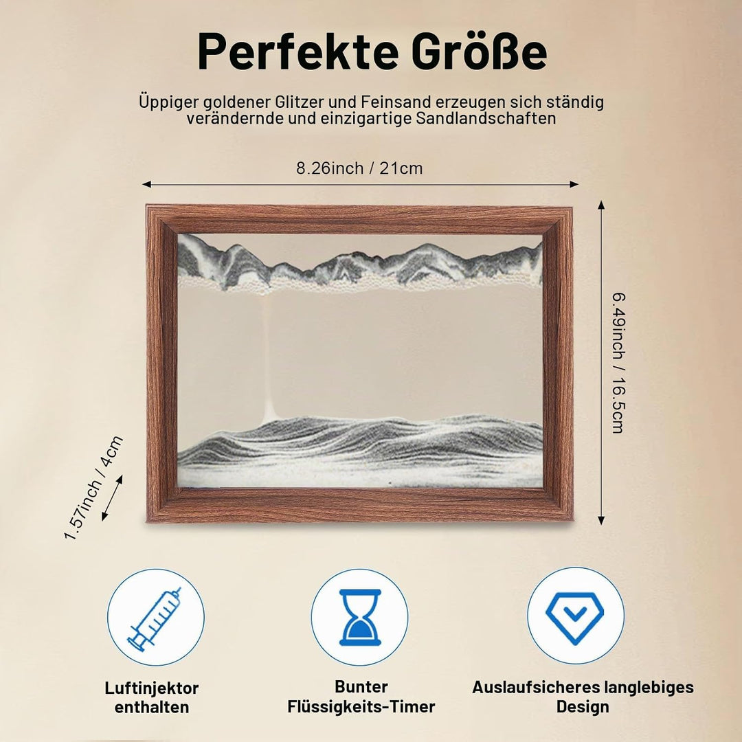AzureLeap Sandbilder zum Drehen 3D Sandscape die Sandkunst in Tiefsee Fliessende Sandmalerei Sandbil