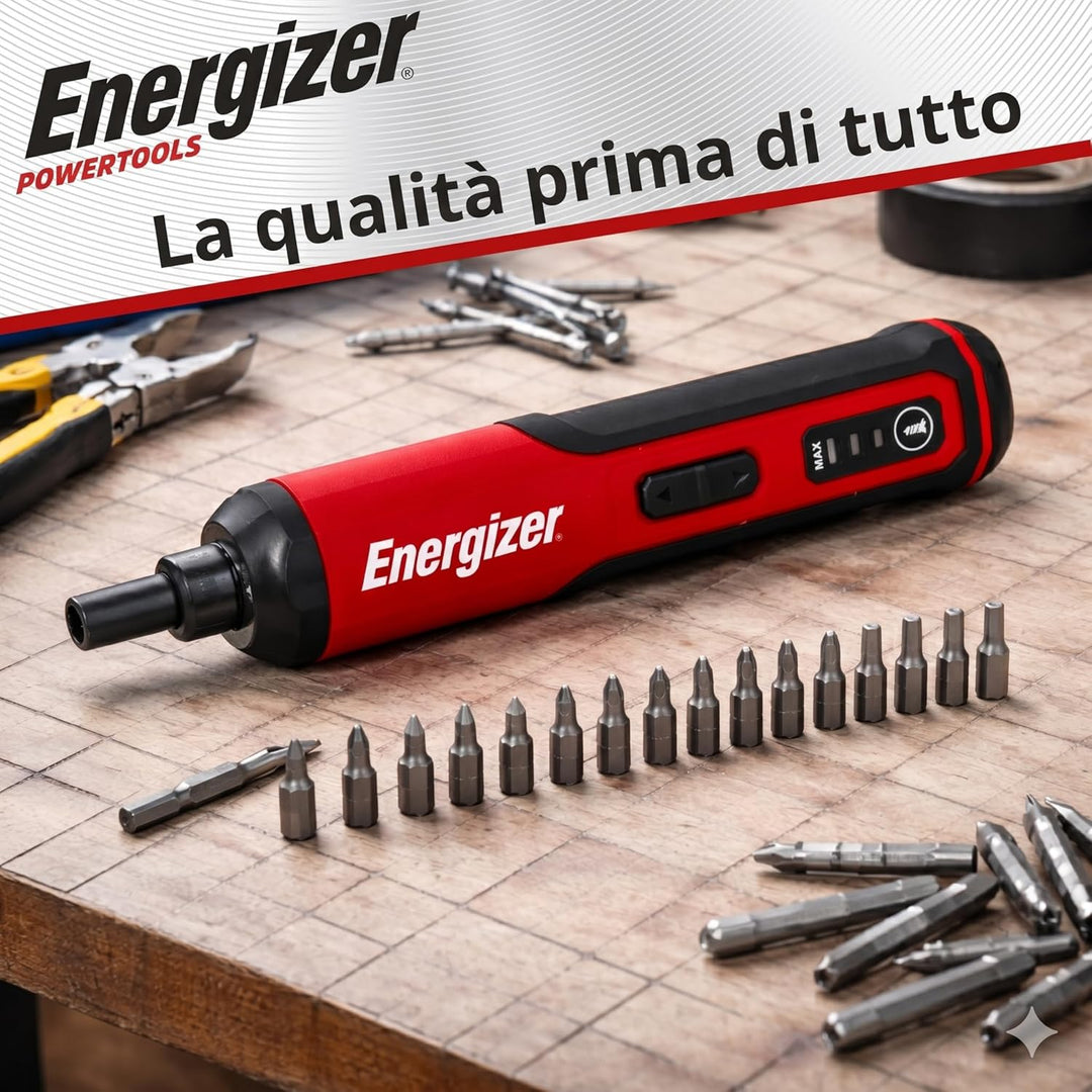 Energizer - Elektrischer Schraubendreher 3,6 V – Akku 1500 mAh, wiederaufladbar, USB-C-Kabel (im Lie