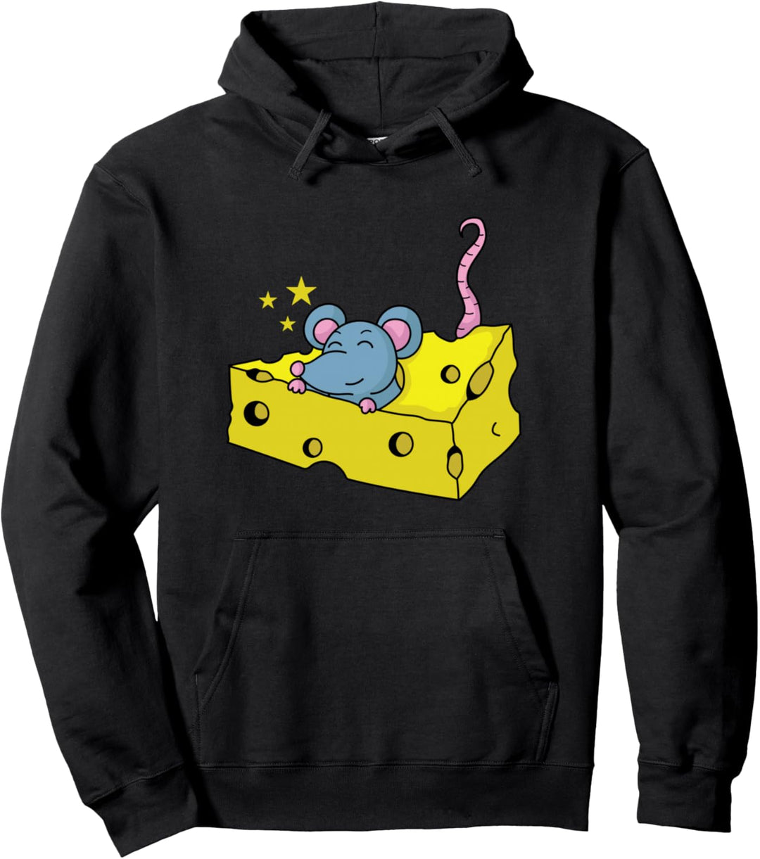 Käsestück mit Maus Pullover Hoodie