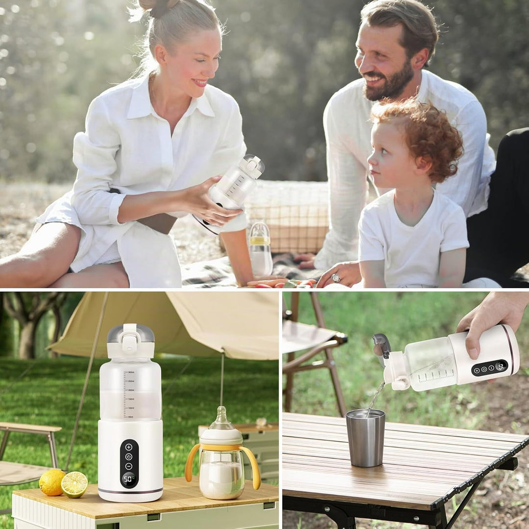 Tragbarer Babyflaschenwärmer 300ML, Auto Baby Flaschenwärmer, Einstellbare Temperatur von 37 °C bis