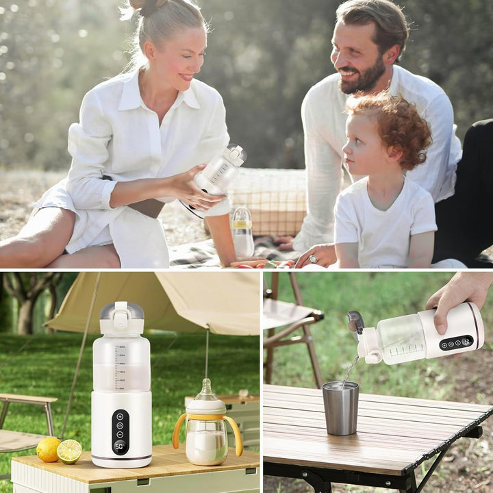 Tragbarer Babyflaschenwärmer 300ML, Auto Baby Flaschenwärmer, Einstellbare Temperatur von 37 °C bis