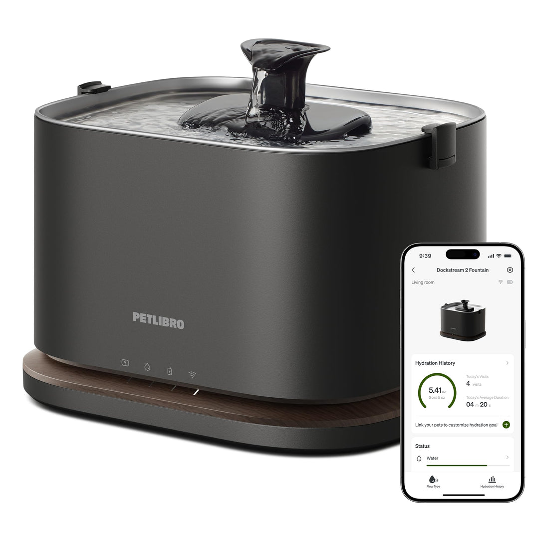 PETLIBRO Upgrade Katzenbrunnen - Kabelloser Trinkbrunnen für Katze mit App-Überwachung, 3L/101oz Doc
