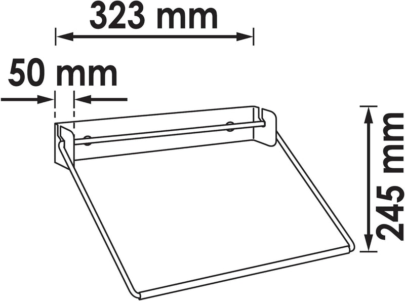 PAPIERROLLENHALTER, SCHWENKBAR, B 323MM