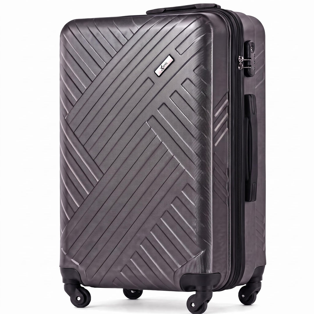 Xonic Design Reisekoffer - ABS Hartschalen Koffer mit 360° Leichtlauf-Rollen - hochwertiger Trolley