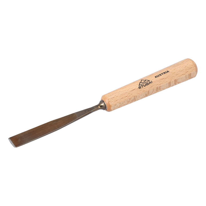 STUBAI Stemmeisen Stechbeitel Serie 52 - Form 3 | Gerades Flacheisen - 14 mm, mit Holzgriff, zum Vor