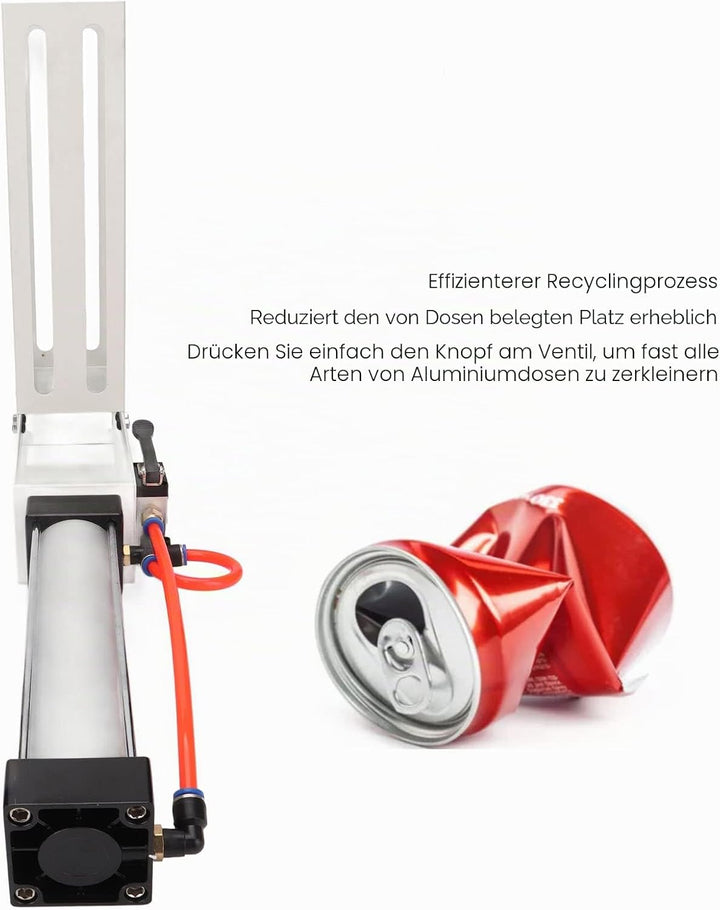Hochleistungs-Dosenzerkleinerer aus Aluminiumlegierung, Wandmontierter Dosenzertrümmerer, Pneumatisc