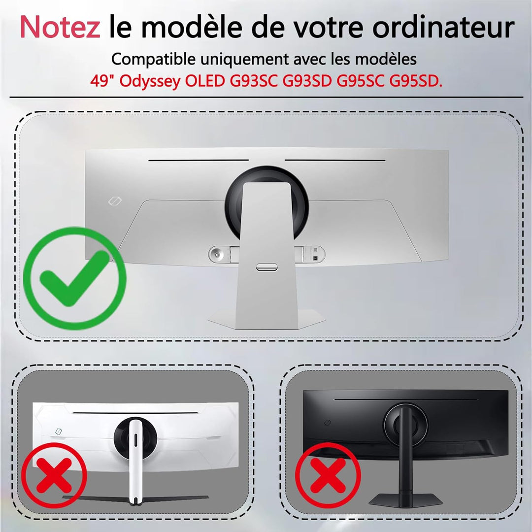 Odyssey OLED G9 VESA-Halterungsadapter kompatibel mit Samsung Odyssey OLED G9 49-Zoll-Monitor (passe