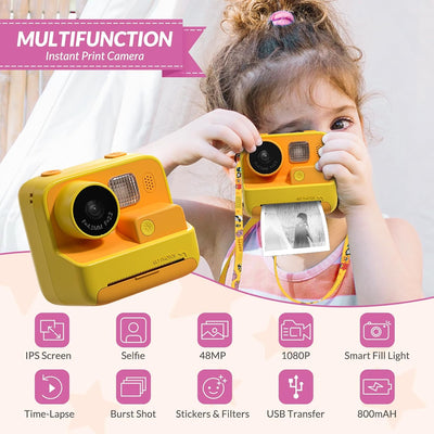 Kinderkamera Sofortbildkamera, kamera für kinder digitalkamera kinder instant camera 1080P 2,0 Zoll