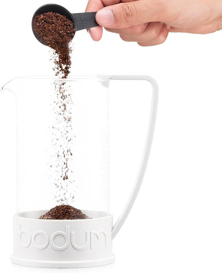 Bodum BRAZIL Kaffeebereiter (French Press System, Permanent Edelstahl-Filter, 1,0 liters) cremefarbe