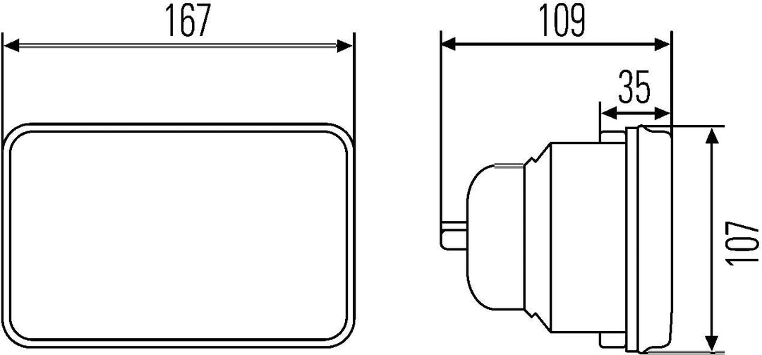 HELLA - Halogen-Scheinwerfereinsatz, Fernscheinwerfer - 12V - Einbau - links/rechts - 1KB 003 177-29